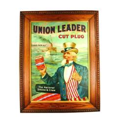 Union Leader Cut Plug Tobacco Sign