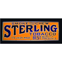 Sterling Tobacco Porcelain Sign