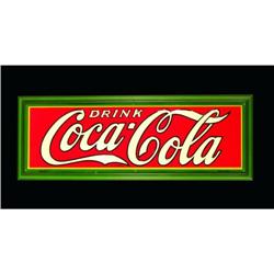 Coca Cola Embossed Tin Sign