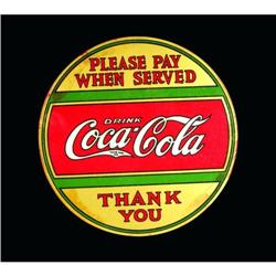 Coca Cola Reverse Glass Sign