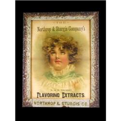 N S Brand Flavoring Extracts Paper Sign