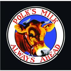 Polks Milk Porcelain Sign