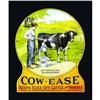 Image 1 : Rare Cow-Ease Die Cut Tin Sign