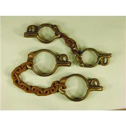 Set of Padlocking Style Leg Irons