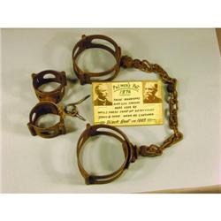 Set of Palmers patent 1876 Handcuffs