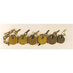 Six Pancake Style Padlocks