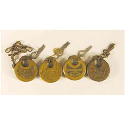 Four Pancake Style Padlocks