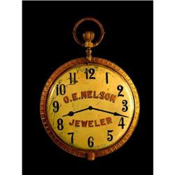 Cast Iron Trade Sign, O.E. Nelson Jeweler