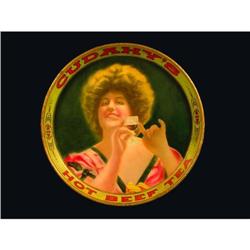 Cudahys Hot Beef Tea Tin Serving Tray