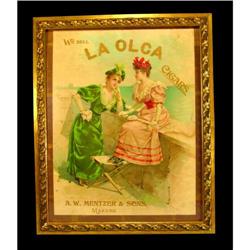La Olca Cigars Paper Sign