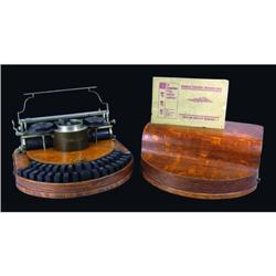 Hammond Typewriter Original Oak Cabinet