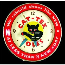 Cat - Tex Shoe Soles Clock