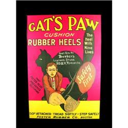 Cats Paw Rubber Heels Paper Sign