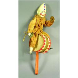 Hand Held Toy Clown Drum and Symbols