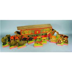 Very Early Paper C398Wood Noahs Ark Toy