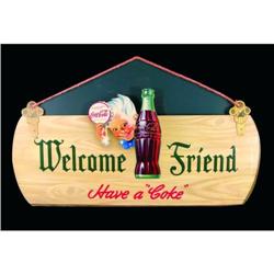 1944 Coca Cola Cardboard Sign