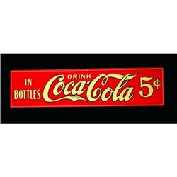 Coca Cola Embossed Tin Sign