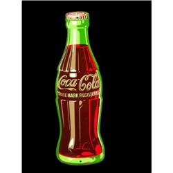 1956 Coca Cola Die Cut Tin Bottle Sign