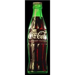 Coca Cola Embossed Bottle Tin Sign