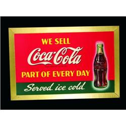 Self Framed Coca Cola Cardboard Sign
