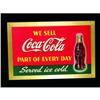 Image 1 : Self Framed Coca Cola Cardboard Sign