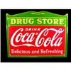 Image 1 : Coca Cola Drug Store Embossed Sign