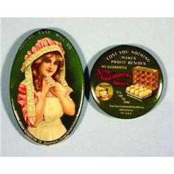 Two Celluloid Pocket Mirrors
