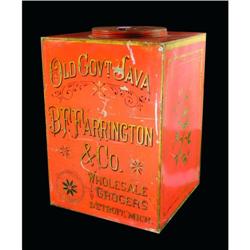 Old Government Java Tin Store Bin