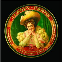 Two Jersey Creme Tin Serving Trays