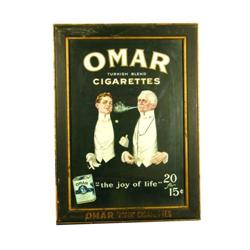 Omar Cigarettes Paper Sign in Original Frame
