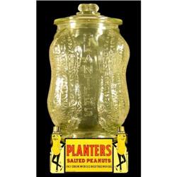Planters Peanut Display Jar with Tin Litho Base