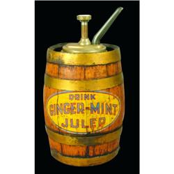Ginger Mint Julep Wood Barrel Dispenser