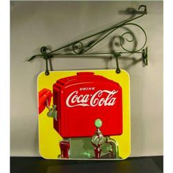 Coca Cola two sided Porcelain sign