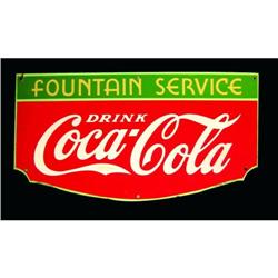 Coca Cola Fountain Service Porc. Sign