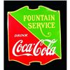 Image 1 : Coca Cola Fountain Service Porcelain Sign