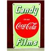 Image 1 : Coca Cola Porcelain Candy Films Sign