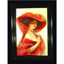 Rare La Preferencia Cigar Paper Sign