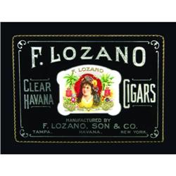 F. Lozano Cigars RV Glass Sign