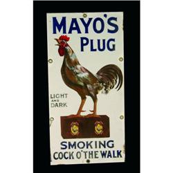 Mayos Plug Smoking Tobacco Porcelain Sign