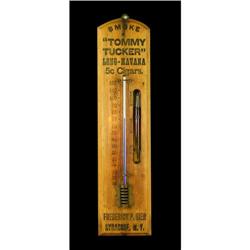 Tommy Tucker Cigars Wood Thermometer
