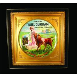 Bull Durham Tin Charger in Original Frame