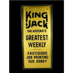 King Jack Reverse Glass Sign