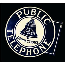 Bell System Public Telephone Sign