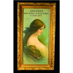 Angeles Brewing and Malting Co. Paper Sign