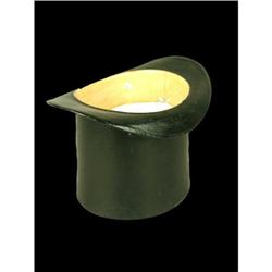 Cast Iron Porcelain Top Hat Spittoon