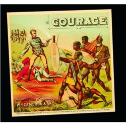 Tobacco Crate Label, Courage