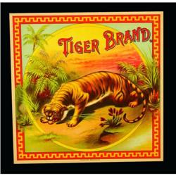 Tobacco Crate Label, Tiger Brand