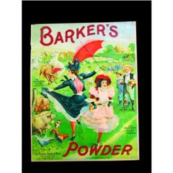 Barkers Veterinary Powder Paper Sign