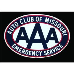 Automobile Club of Missouri Porcelain Sign