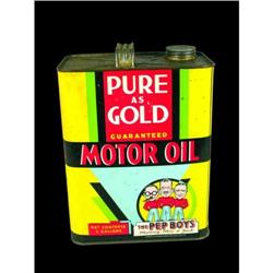 Pure as Gold Motor Oil Can